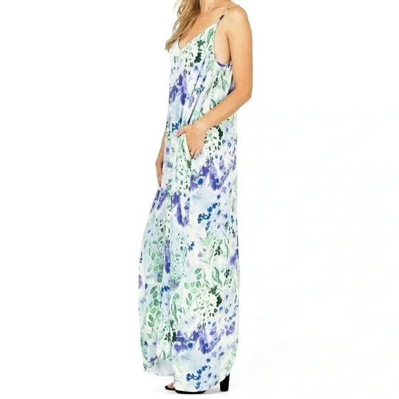 Love Stitch Women's Light Summer Maxi Dress with Pockets-Size Small - Picture 3 of 4